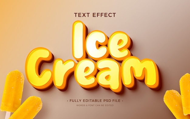 Ice cream text effect