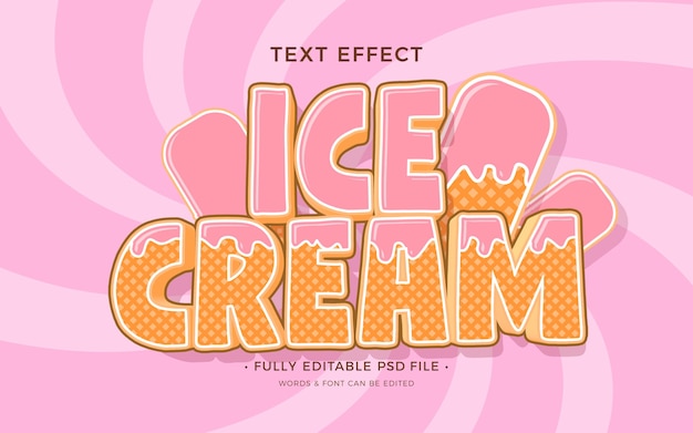 Ice cream text effect