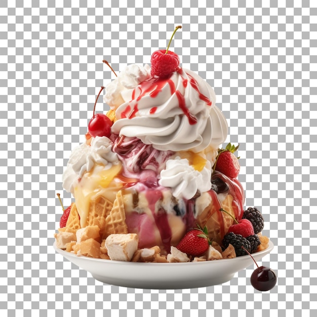 PSD ice cream on transparent background