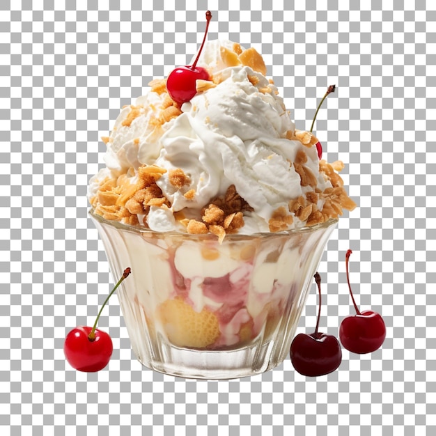 Ice cream on transparent background