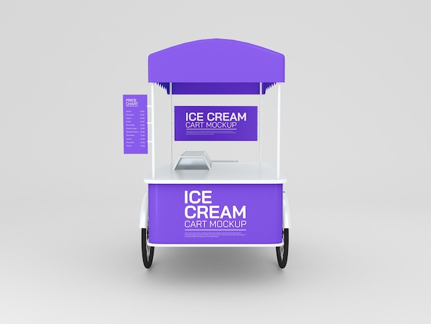 Carrello per gelato mockup