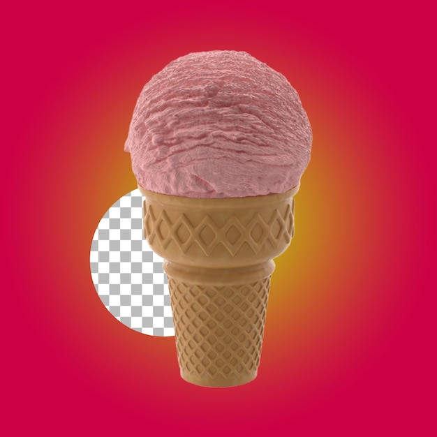 Ice cream waffle cone for diet and thinking outside the box design concept