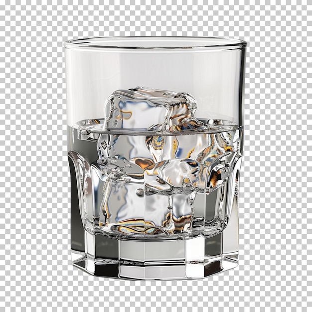 PSD ice cube beer glass and ice cubes ice texture isolated on transparent background