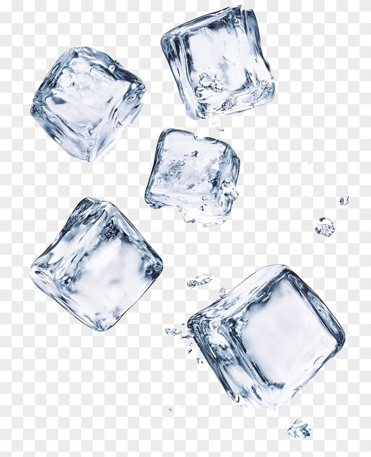 PSD ice cubes splashing