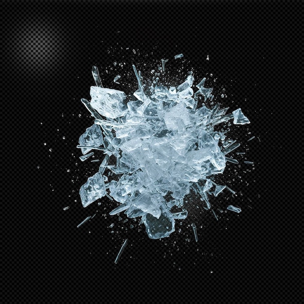 PSD ice explosion effect transparent background