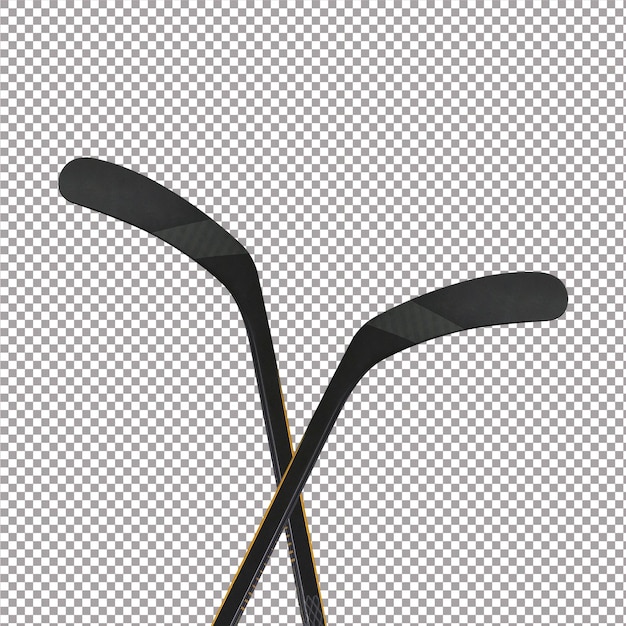 PSD ice hockey sticks isolated on white background