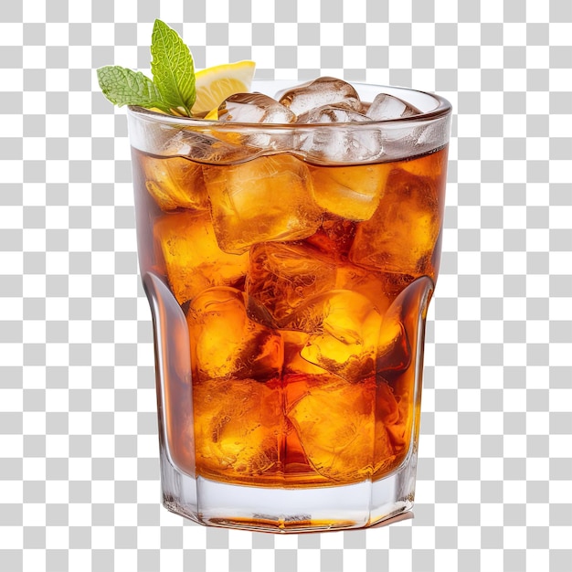 PSD ice lemon tea cold beverage isolated image isolated image