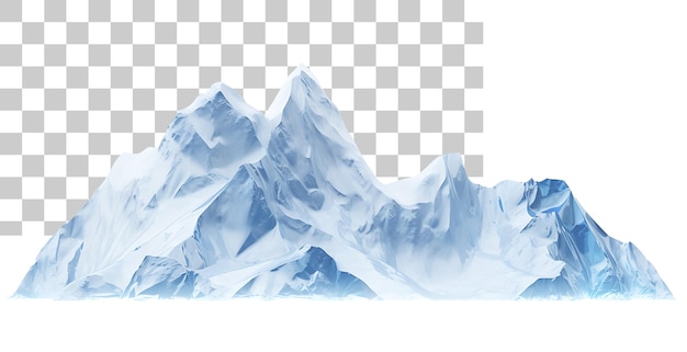 Ice mountain landscape cutout