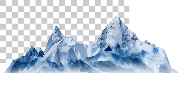 Ice mountain landscape cutout