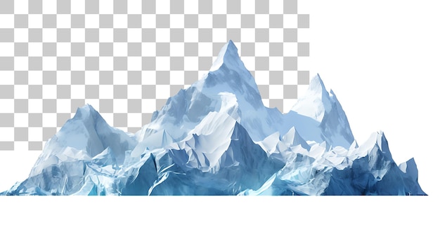 Ice mountain landscape cutout