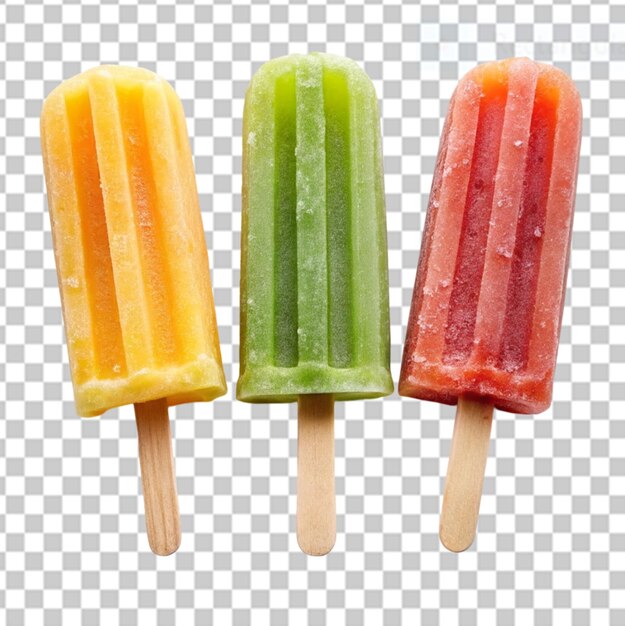 PSD ice pops on transparent background