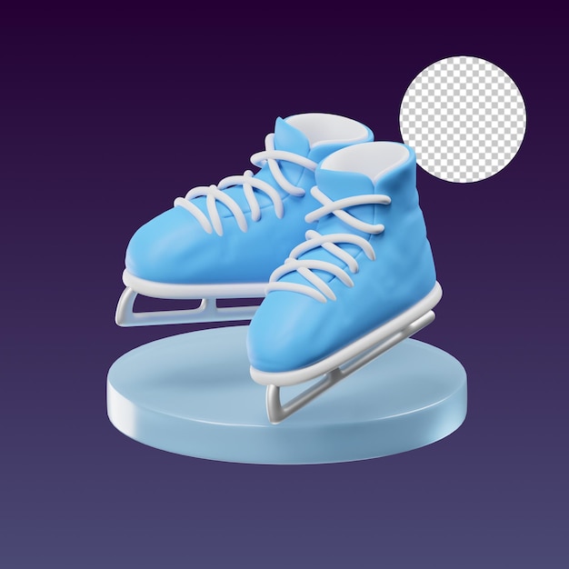 Ice skate 3d illustration