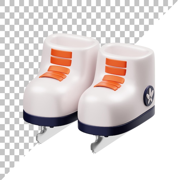 PSD ice skate 3d illustration