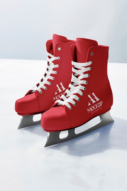 Ice skate mockup design