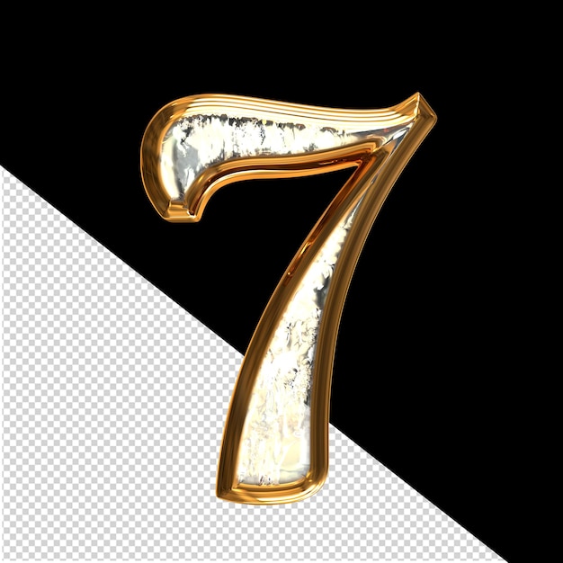 Ice symbol in a golden frame number 7