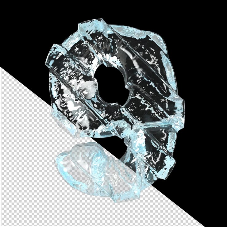 PSD ice symbol with diagonal thick straps number 9