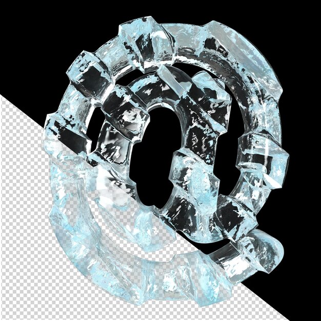 Ice symbol with diagonal thick straps