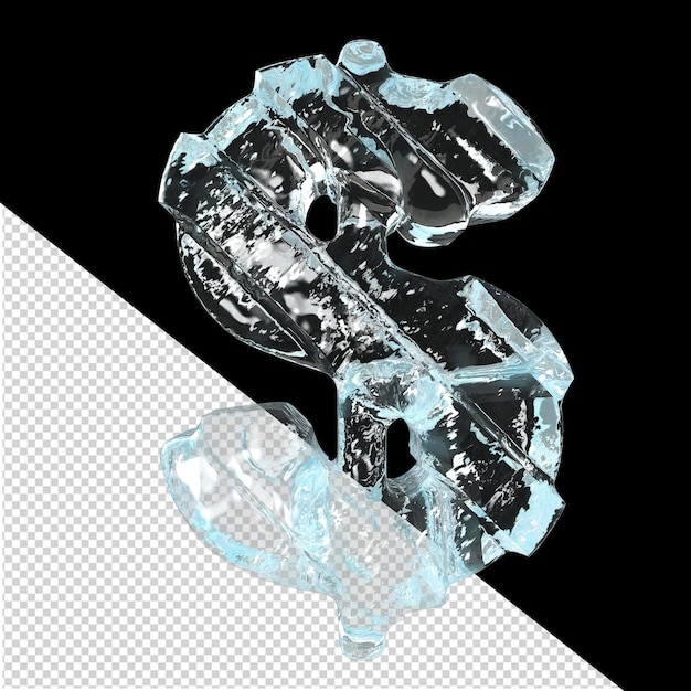 Simbolo del ghiaccio con cinghie spesse diagonali