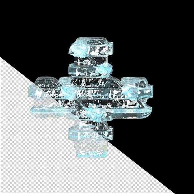 Ice symbol with horizontal blocks