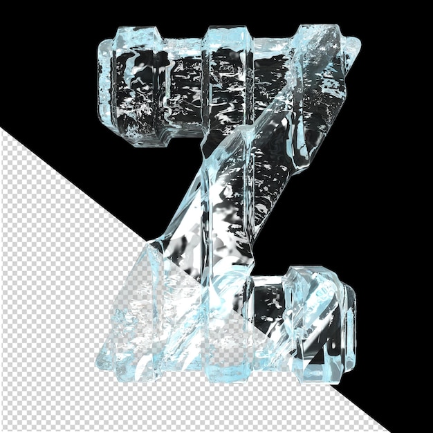 Ice symbol with thick vertical straps letter z