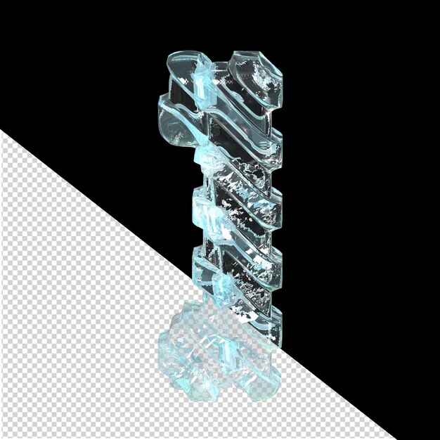 Simbolo del ghiaccio con sottili spalline diagonali