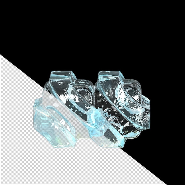 PSD ice symbol with thin diagonal straps