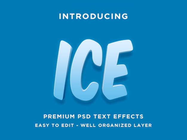 Ice text effect style