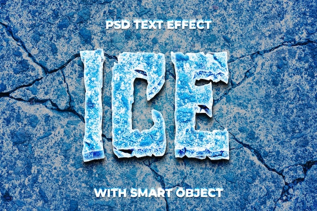 PSD effetto testo ghiaccio