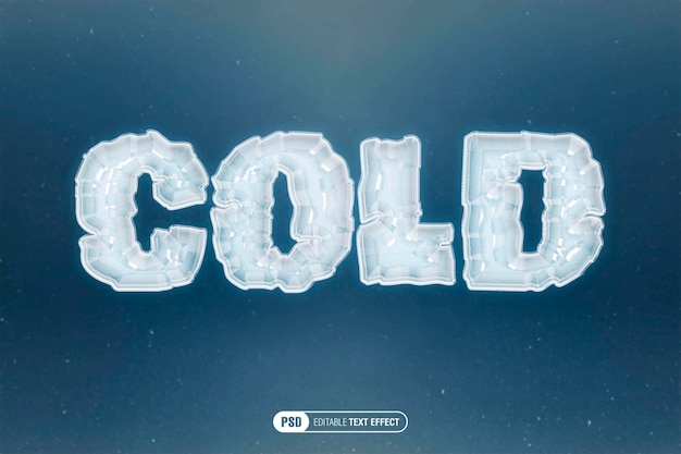 ice text effect