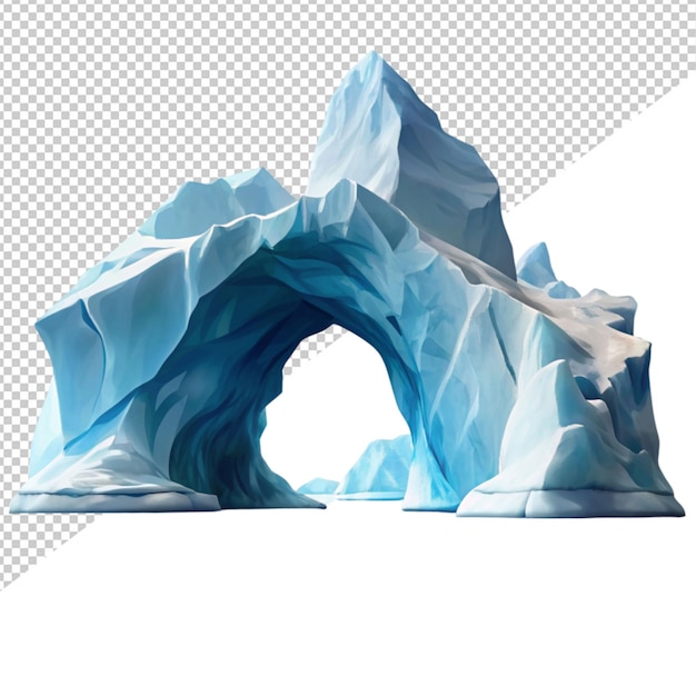 PSD iceberg on transparent background