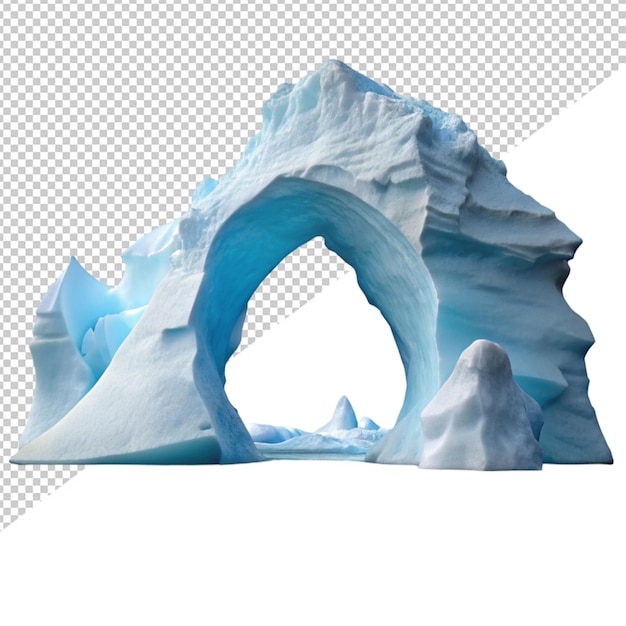 Iceberg on transparent background