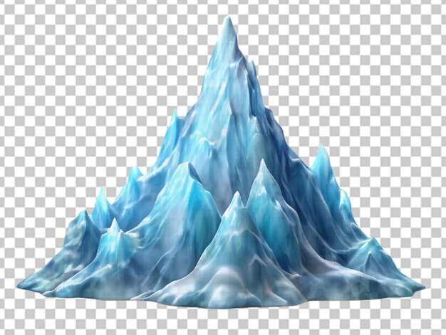 PSD icebergs on a transparent background