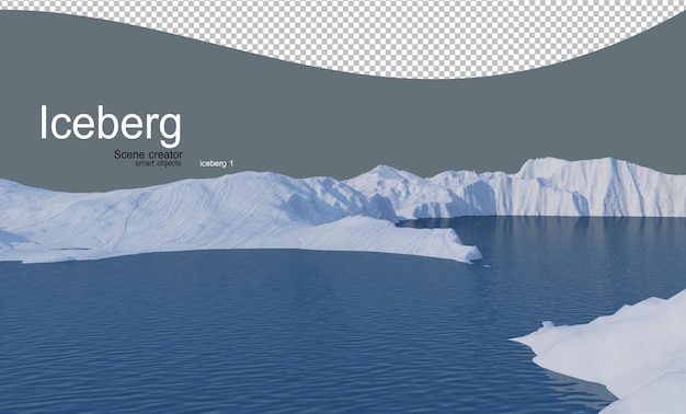 Icebergs of various shapes