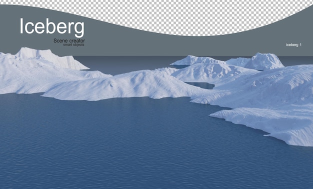 Icebergs of various shapes
