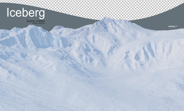 icebergs of various shapes