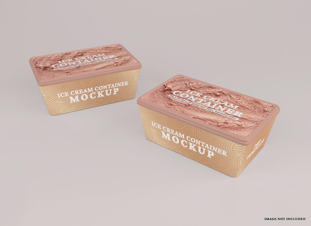 Icecream container mockup