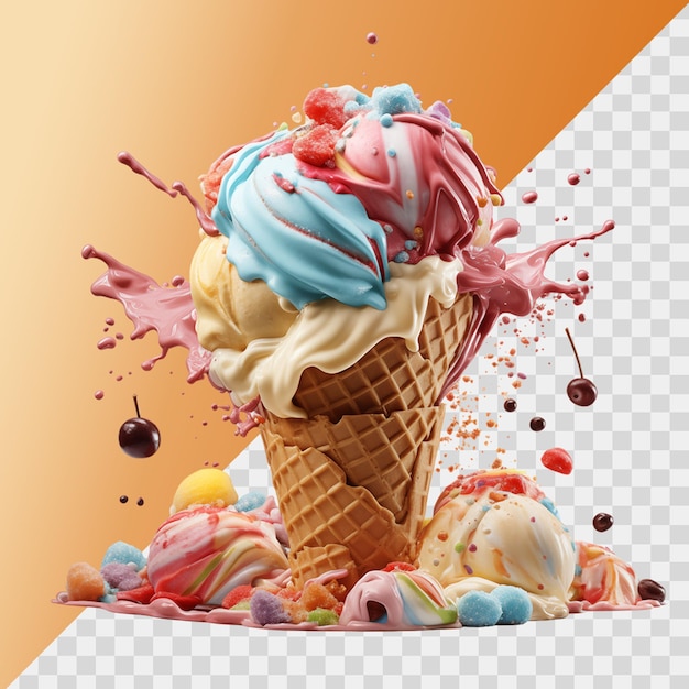 PSD icecream explosion