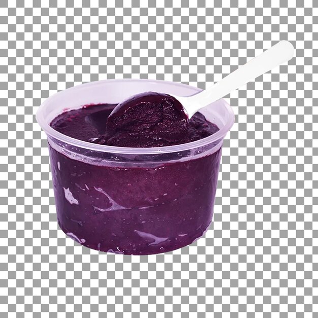 PSD iced acai on transparent background for instagram and facebook composition