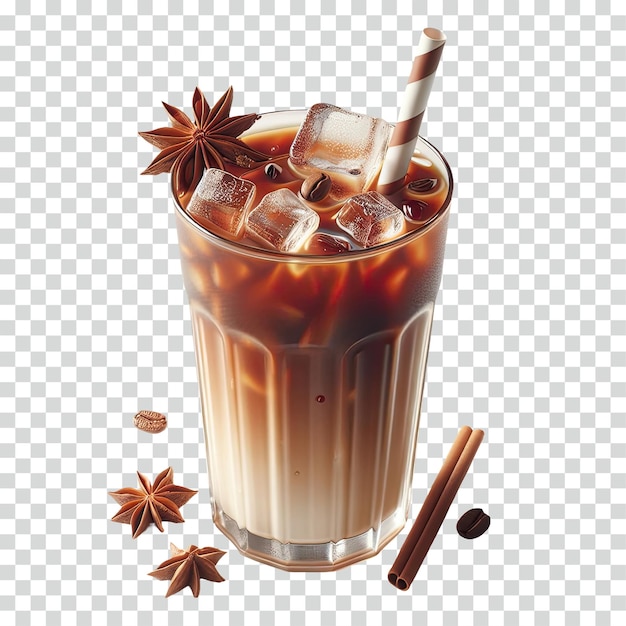 PSD Прозрачный фон мороженого кофе