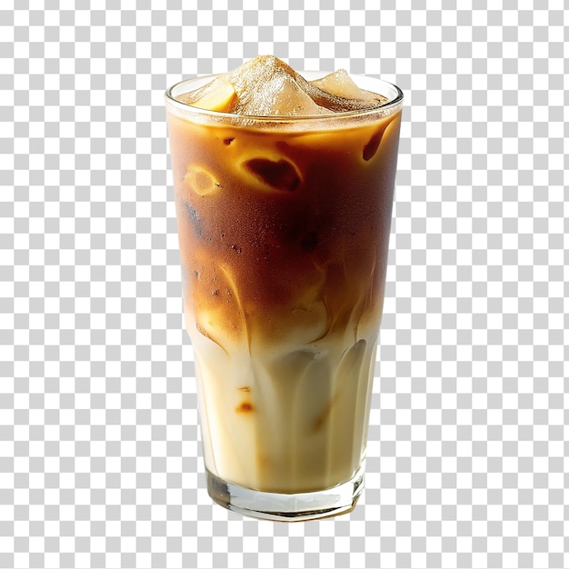 PSD a iced coffee on transparent background