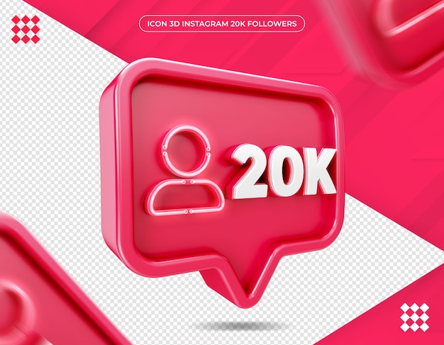 Icon 20k followers on Instagram Design