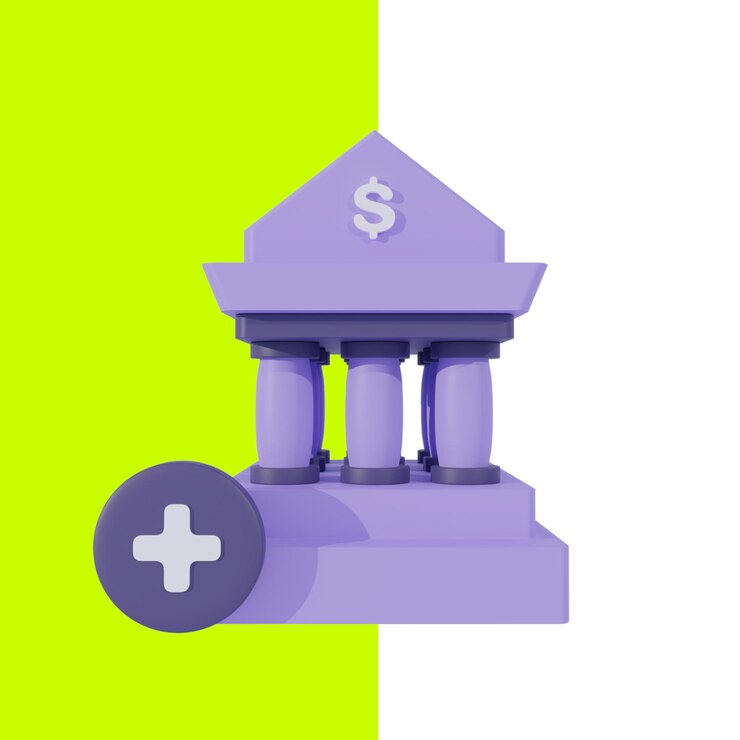 PSD icon 3d bank