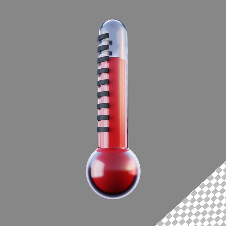 PSD icon 3d illustration thermometer free psd