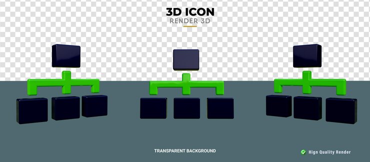 PSD icon 3d infographics render hign quality