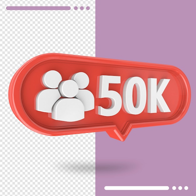 Icon 3d instagram 30k followers isolated