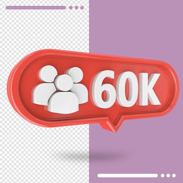 PSD Иконка 3d instagram 30k подписчиков изолированные