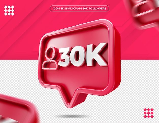 Icon 3d instagram 30k followers