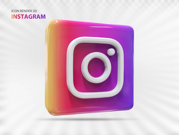 Icona 3d instagram creativo