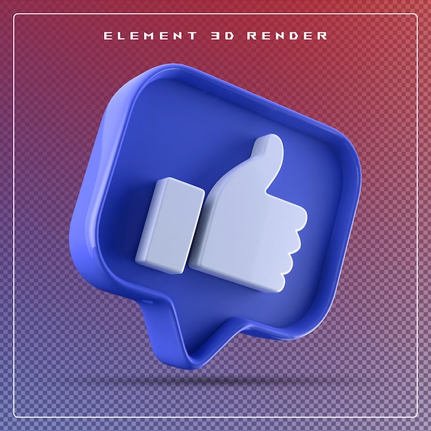 icon 3d like blue