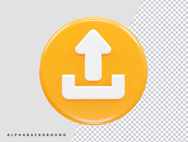 Icon 3d rendering illustratie element uploaden